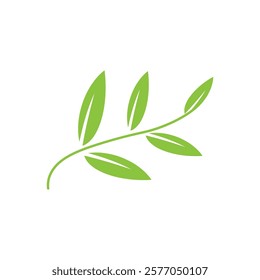 Green leaf logo vector template element symbol design