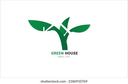 green leaf logo with white background