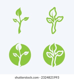 Green leaf Logos of green Tree leaf ecology nature element vector