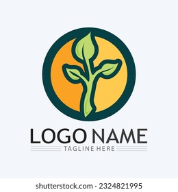 Green leaf Logos of green Tree leaf ecology nature element vector
