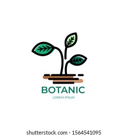 Green leaf modern logo vector design. nature icon with outline style. For business branding and trademark. High resolution EPS 10
