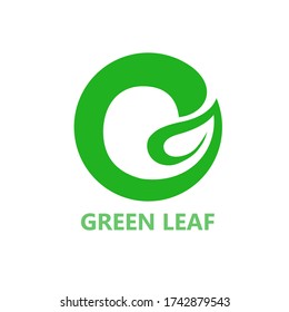 Green Leaf,  Modern logotipe, business corporate template.