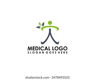 Green leaf natural leaf icon logo design template