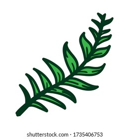 Green Leaf natural illustration simple design template
