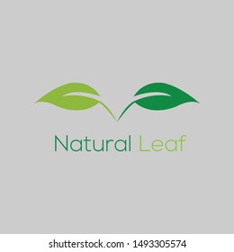 Green Leaf Natural Logo Concept Vector Graphic Element
