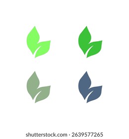 GREEN LEAF NATURAL PRODUCT SIGN SYMBOL LOGO VECTOR