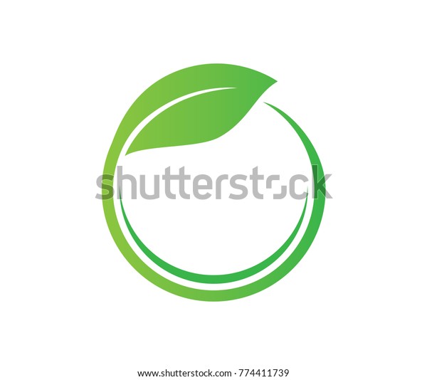 Green Leaf Nature Circle Vector Logo Stock Vector (Royalty Free ...