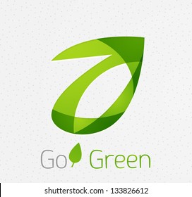 Green leaf nature concept