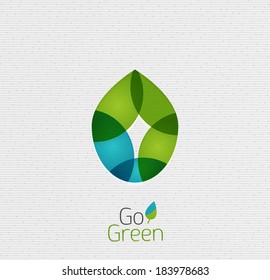 Concepto de la naturaleza de la hoja verde | Diseño de formas abstractas