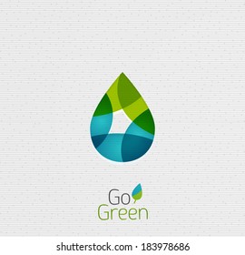 Green Leaf Nature Concept | Abstract Shapes Design