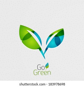 Green Leaf Nature Concept | Abstract Shapes Design