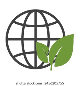 Icono de Vector de elemento ecológico de la naturaleza de hoja verde.