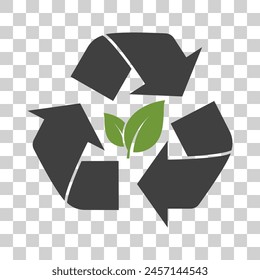 Green leaf nature ecology element vector icon.