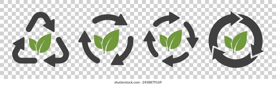 Icono de Vector de elemento ecológico de naturaleza de hoja verde