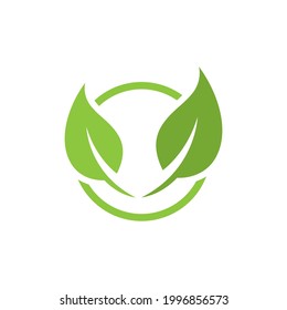 green leaf nature element ecology vector design