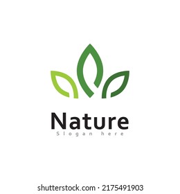 Green leaf nature element ecology vector design
