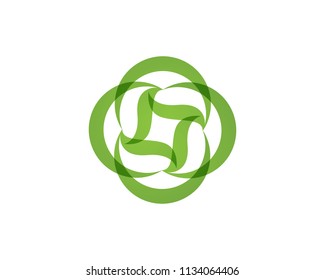 green leaf nature element vector icon
