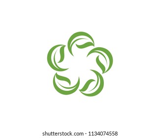 green leaf nature element vector icon

