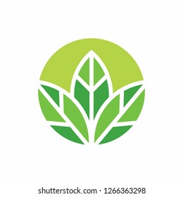 Green Leaf Nature Farm Business Company Vector Logo Design