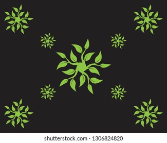 Green leaf nature logo