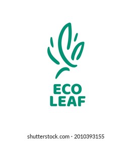 Ilustración del diseño del logotipo de la naturaleza de la hoja verde