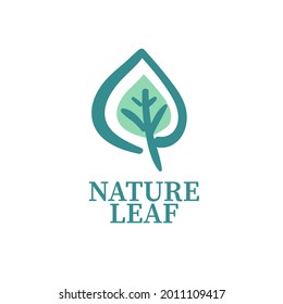 Ilustración del diseño del logotipo de la naturaleza de la hoja verde