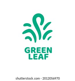 Ilustración del diseño del logotipo de la naturaleza de la hoja verde