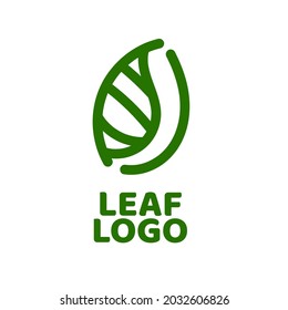 Green leaf nature logo concept design illustration