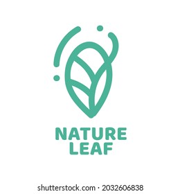 Green leaf nature logo concept design illustration