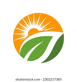 Green Leaf Nature Logo Designs Vector , Health and Beauty