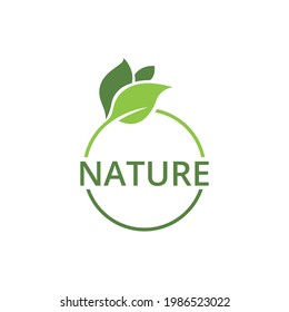 Green leaf nature logo ecology vector