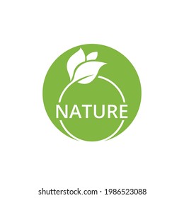 Green leaf nature logo ecology vector
