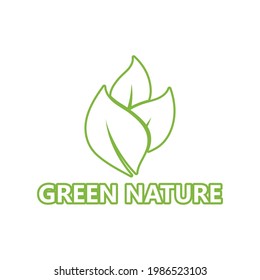 Green leaf nature logo ecology vector
