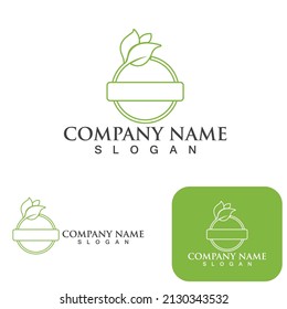 Green leaf nature logo ecology vector