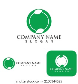 Green leaf nature logo ecology vector