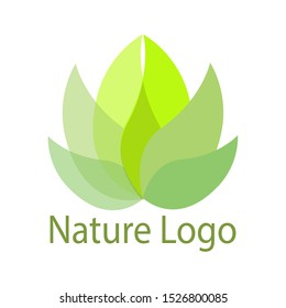 Green leaf nature logo icon vector design. Garden, Plant, nature and ecology vector logo. Ecology Happy life Logotype concept icon  vector illustration
