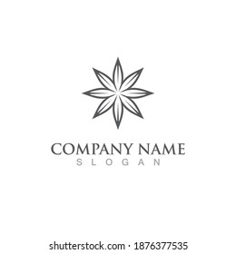 Naturlogo für grünes Blatt und Symbol