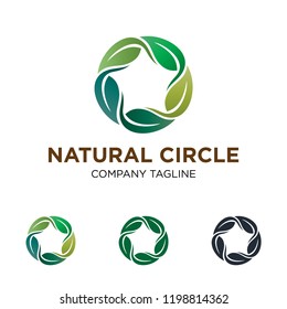 Green Leaf Nature Logo Template