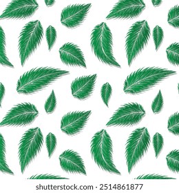 Green Leaf Nature Pattern Background