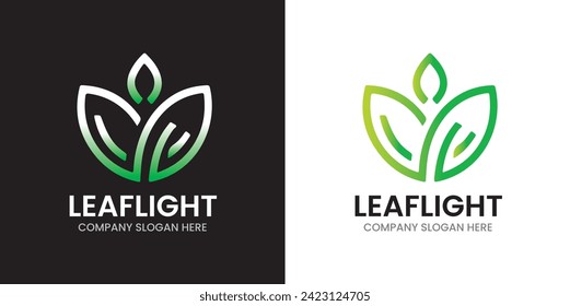 Green leaf nature green power lamp bulb isolated green eco energy concept vector icon 