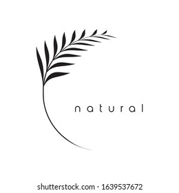 green leaf nature vector logo.