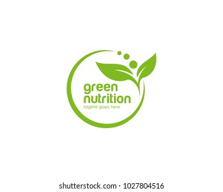 Green Leaf Nutrition Logo Template