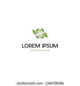 Green Leaf Organic Ecology Creative Logo Design