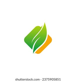 Grünes Blatt-Bio-Logo, Vektorgrafik