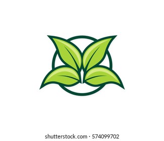 green leaf organic nature logo 4