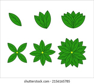 green leaf ornaments for design supplies, can be used for presentation decorations, wallpapers, book covers and more