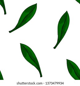 green leaf pattern