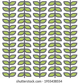 Green Leaf Pattern Aesthetic color