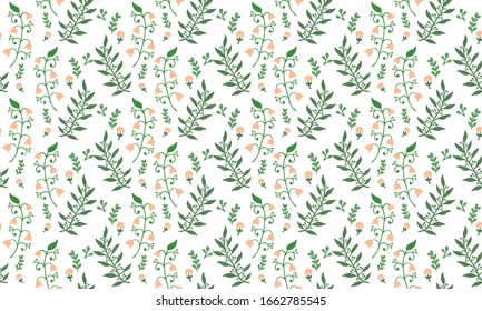 Green leaf pattern background for Botanical leaf, with modern flower design.
