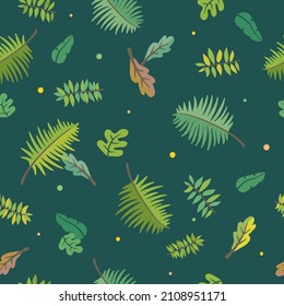 green leaf pattern background nature graphic design vector